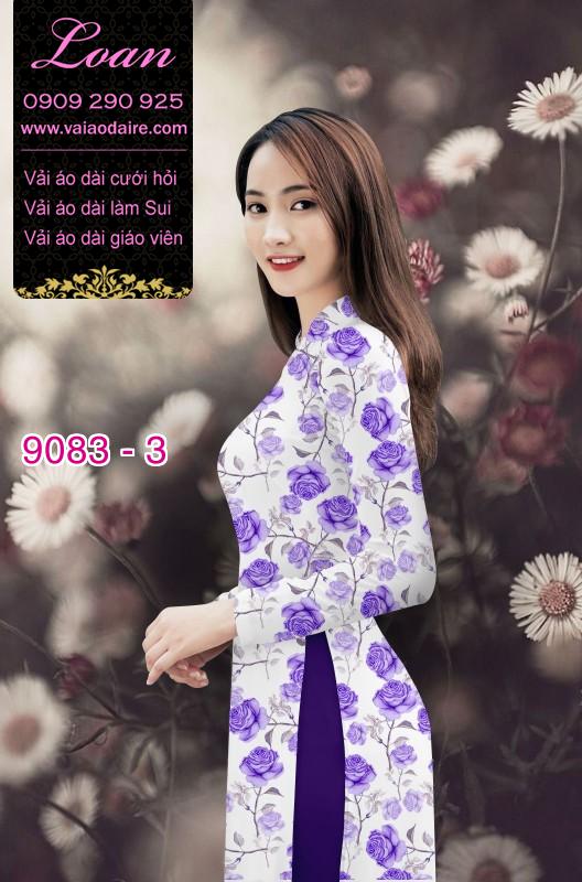 Vải áo dài hoa Hồng