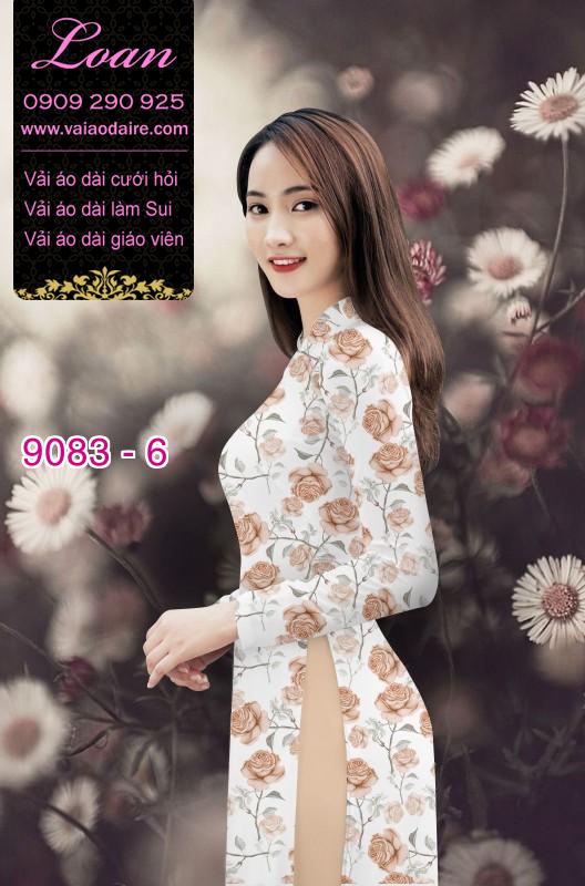 Vải áo dài hoa Hồng