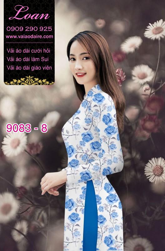 Vải áo dài hoa Hồng