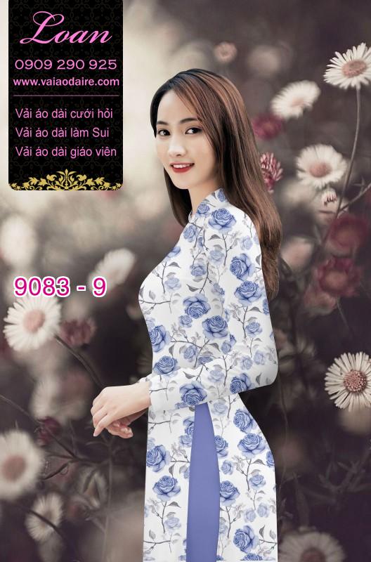 Vải áo dài hoa Hồng