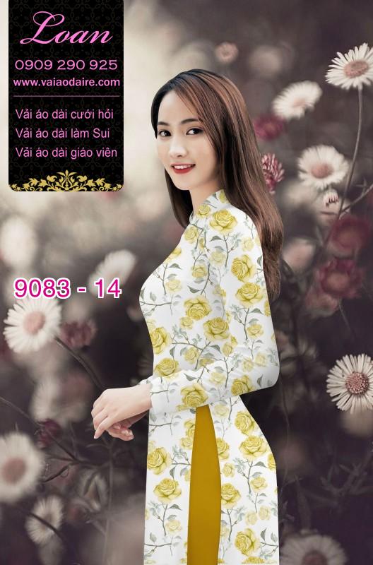 Vải áo dài hoa Hồng