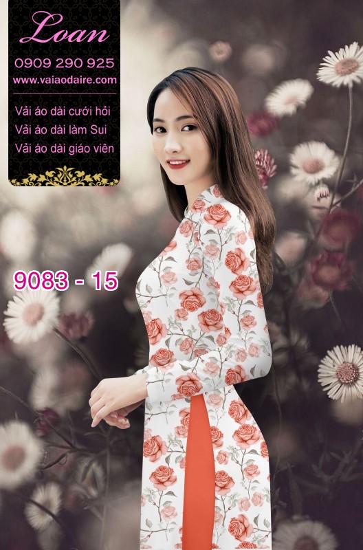 Vải áo dài hoa Hồng