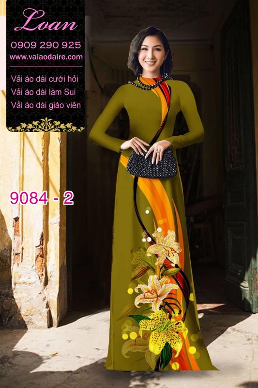 Vải áo dài hoa Ly