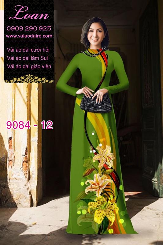 Vải áo dài hoa Ly