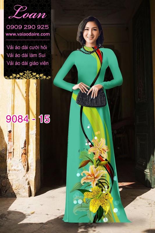 Vải áo dài hoa Ly