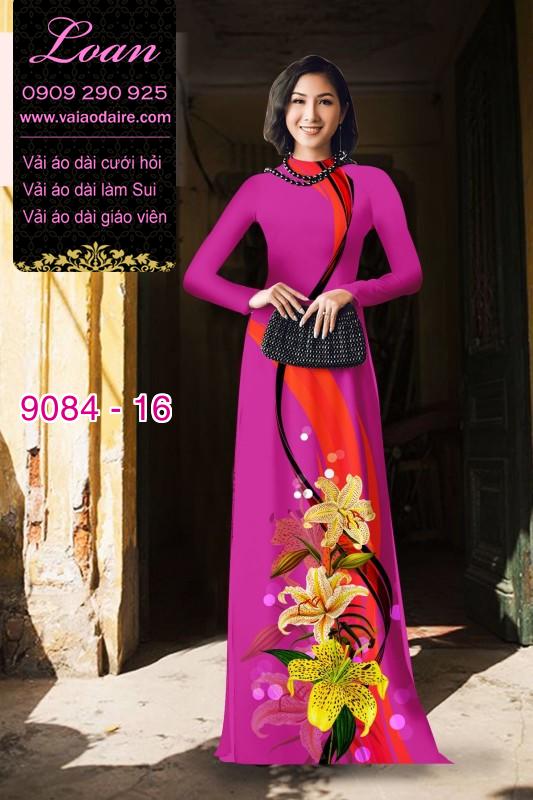 Vải áo dài hoa Ly