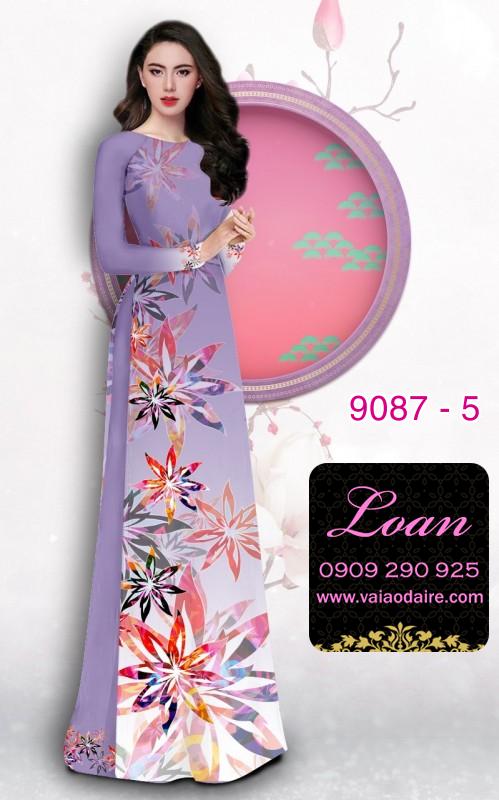 Vải áo dài hoa 3D