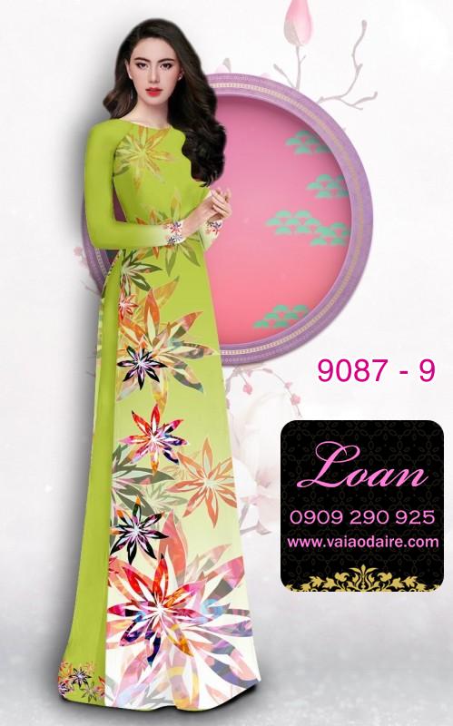Vải áo dài hoa 3D