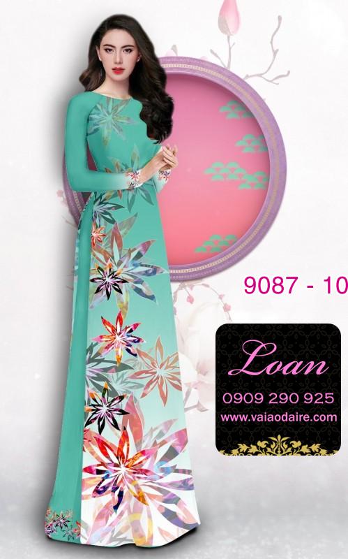 Vải áo dài hoa 3D