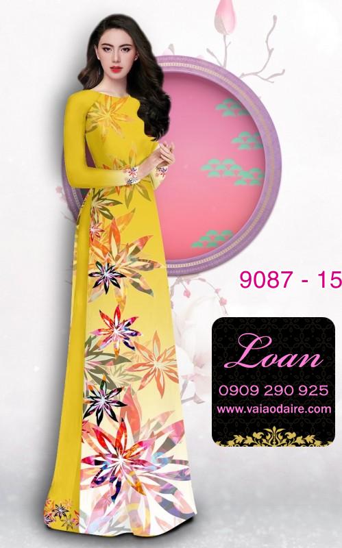 Vải áo dài hoa 3D