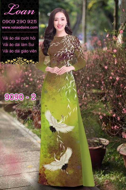 Vải áo dài chim Hạc