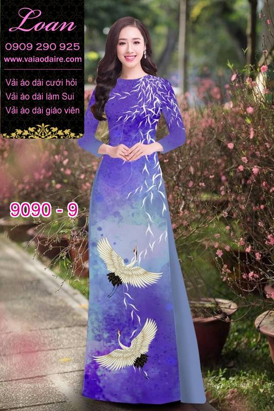 Vải áo dài chim Hạc