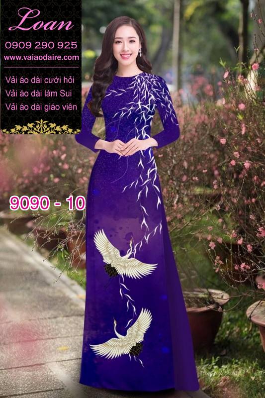 Vải áo dài chim Hạc