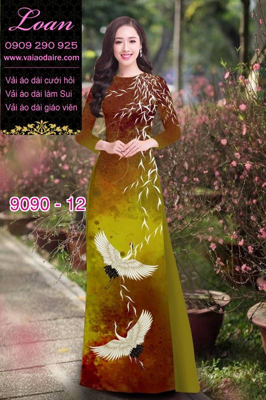 Vải áo dài chim Hạc