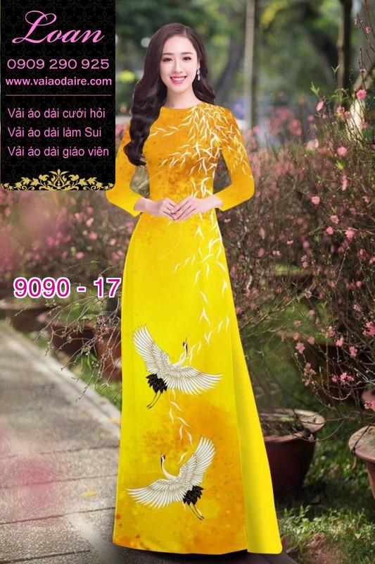 Vải áo dài chim Hạc
