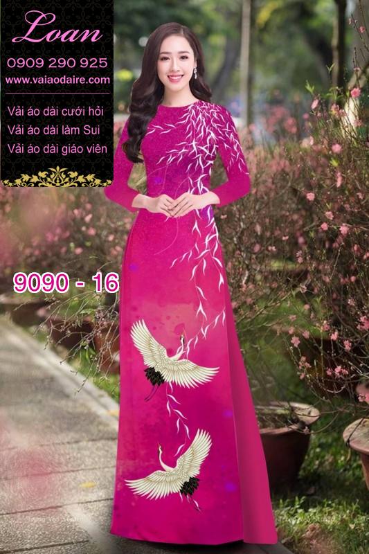 Vải áo dài chim Hạc