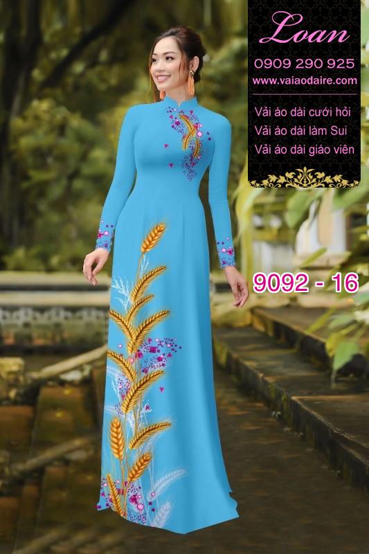 Vải áo dài hình bông lúa
