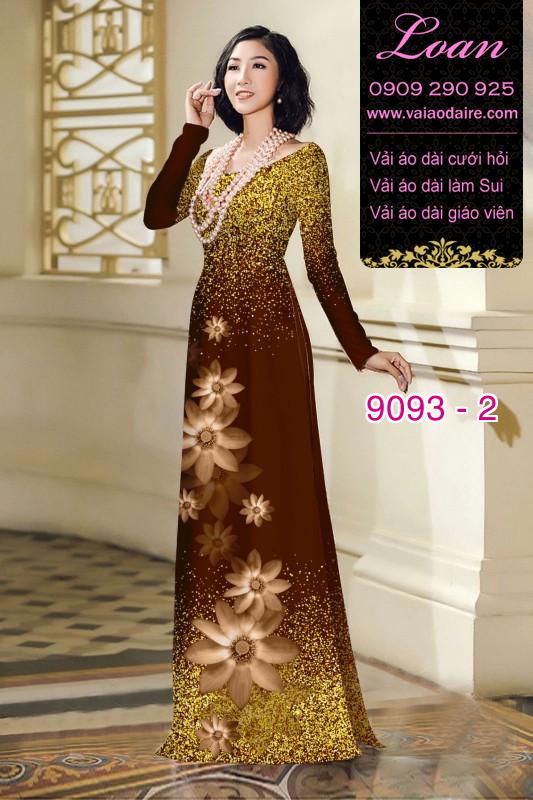 Vải áo dài hoa 3D Vải áo dài hoa 3D