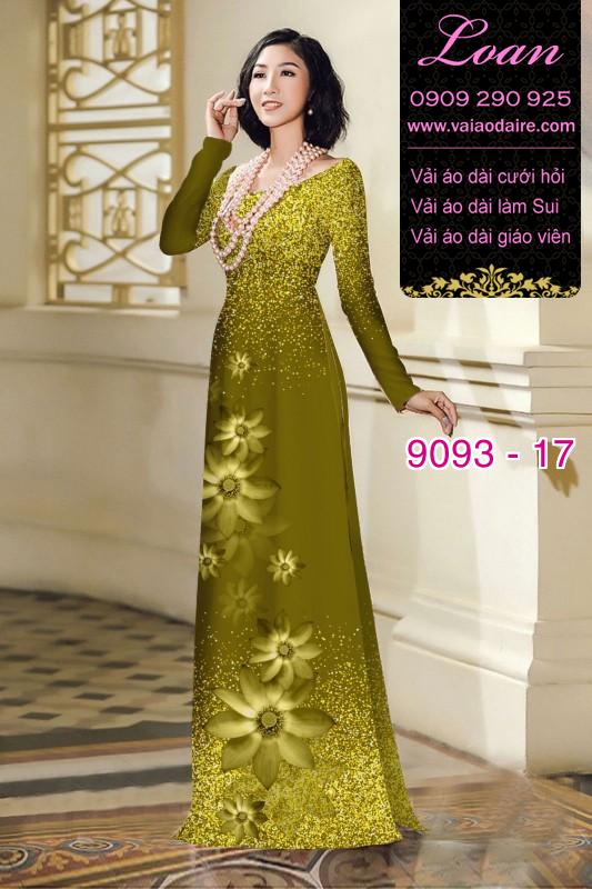 Vải áo dài hoa 3D Vải áo dài hoa 3D