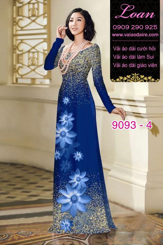 Vải áo dài hoa 3D Vải áo dài hoa 3D