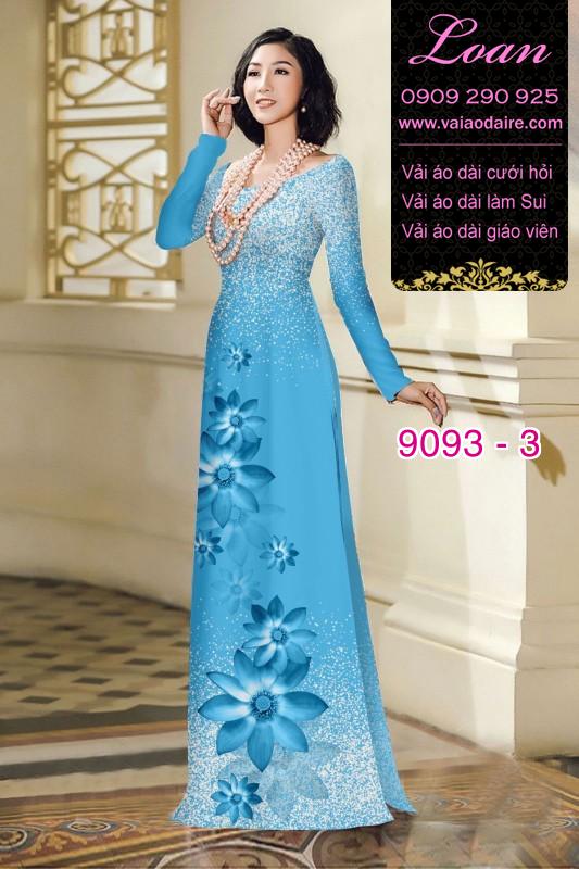 Vải áo dài hoa 3D Vải áo dài hoa 3D