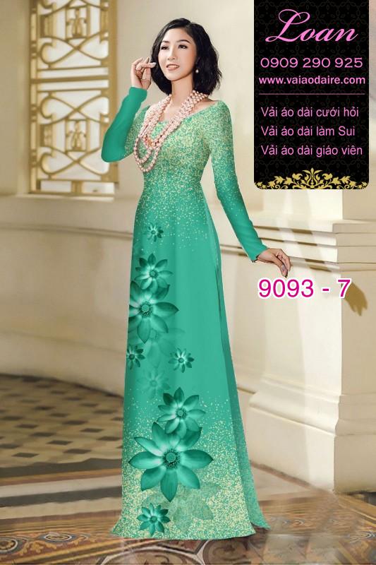 Vải áo dài hoa 3D Vải áo dài hoa 3D
