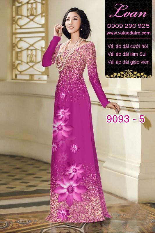 Vải áo dài hoa 3D Vải áo dài hoa 3D