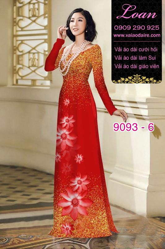 Vải áo dài hoa 3D Vải áo dài hoa 3D