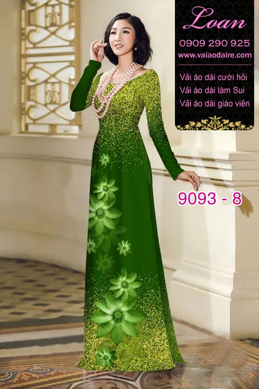 Vải áo dài hoa 3D Vải áo dài hoa 3D