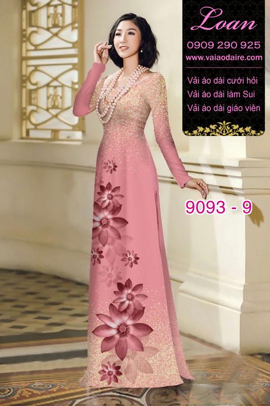 Vải áo dài hoa 3D Vải áo dài hoa 3D