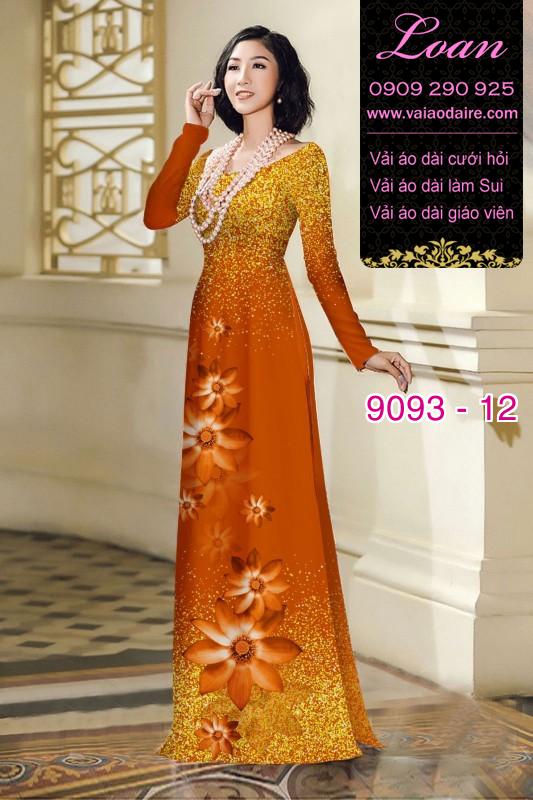 Vải áo dài hoa 3D Vải áo dài hoa 3D