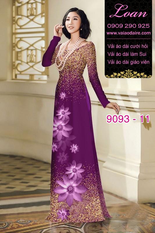 Vải áo dài hoa 3D Vải áo dài hoa 3D