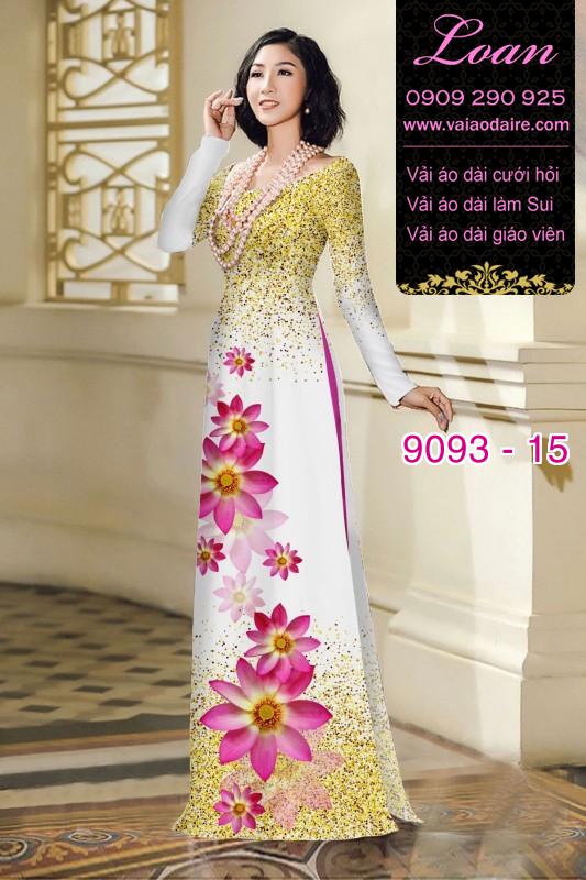 Vải áo dài hoa 3D Vải áo dài hoa 3D
