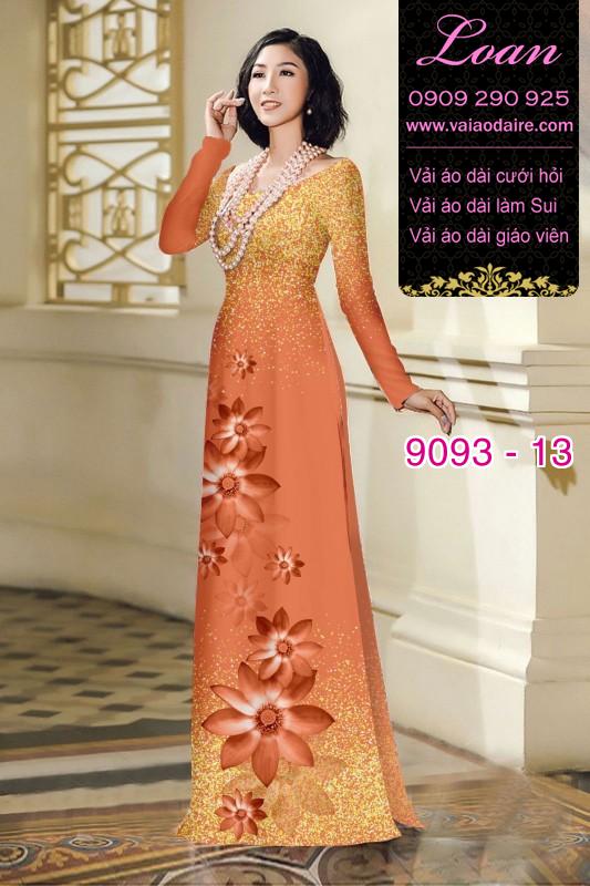Vải áo dài hoa 3D Vải áo dài hoa 3D