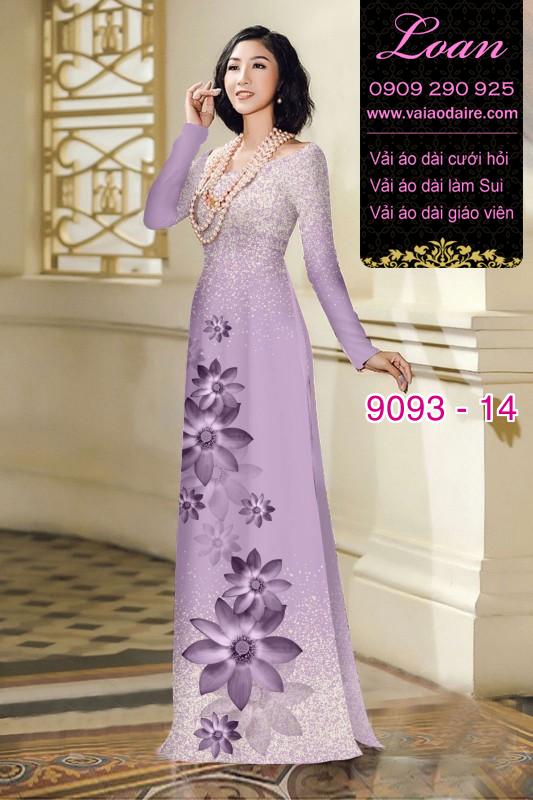 Vải áo dài hoa 3D Vải áo dài hoa 3D