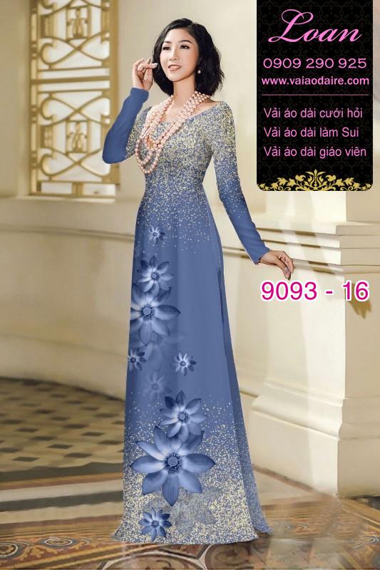 Vải áo dài hoa 3D Vải áo dài hoa 3D