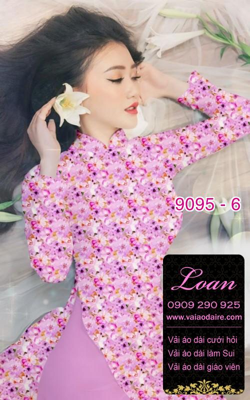 Vải áo dài hoa nhí