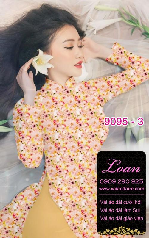 Vải áo dài hoa nhí