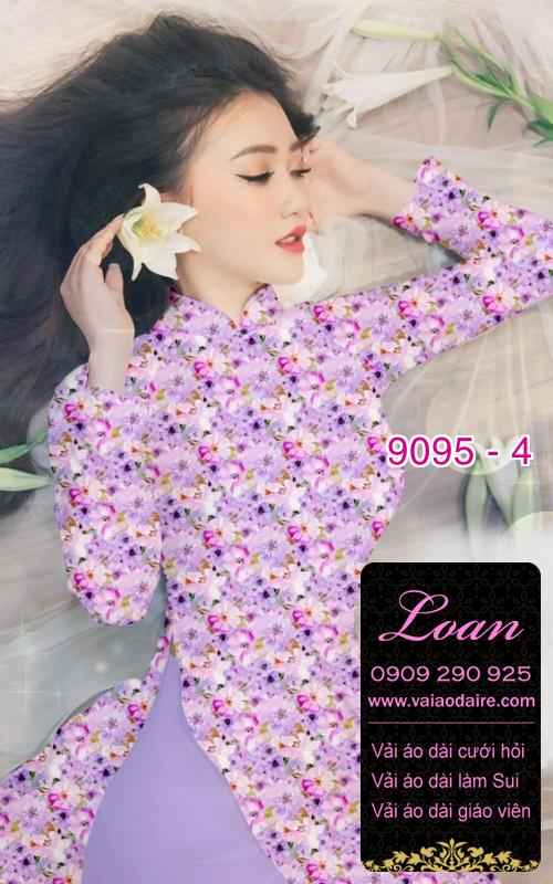 Vải áo dài hoa nhí