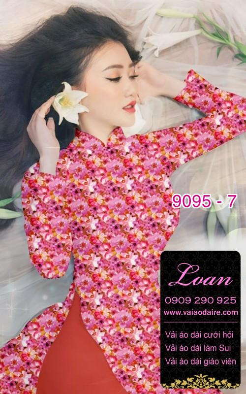 Vải áo dài hoa nhí
