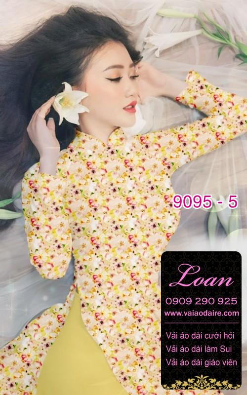 Vải áo dài hoa nhí