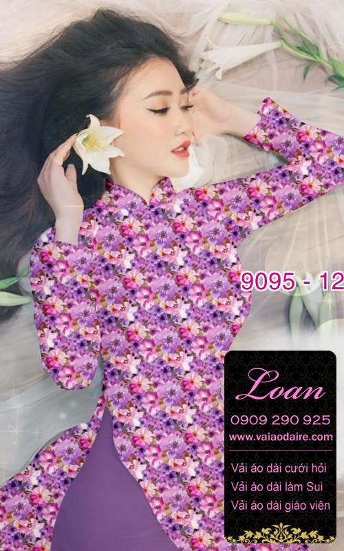 Vải áo dài hoa nhí