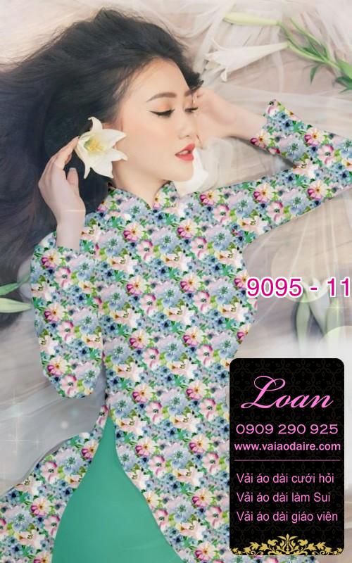 Vải áo dài hoa nhí