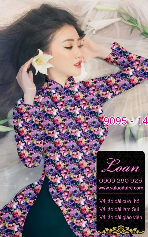 Vải áo dài hoa nhí