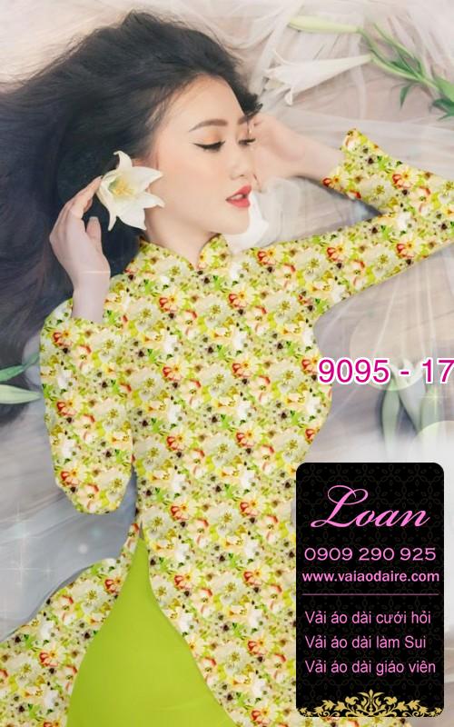 Vải áo dài hoa nhí