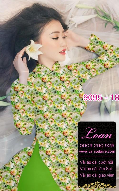 Vải áo dài hoa nhí