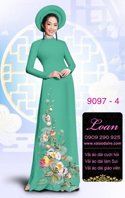 Vải áo dài hoa 3D