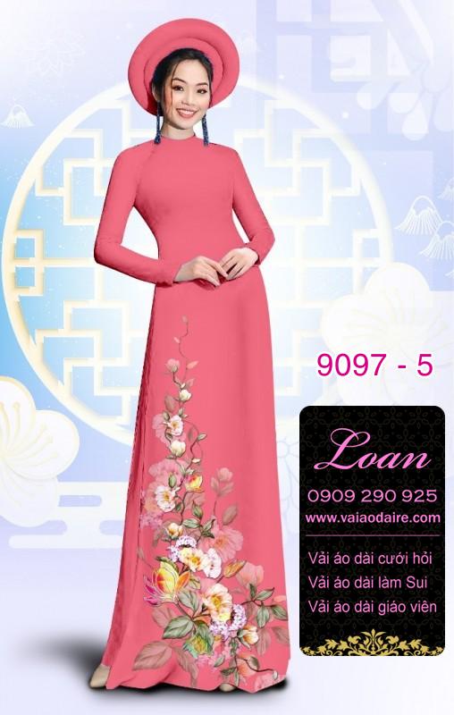 Vải áo dài hoa 3D