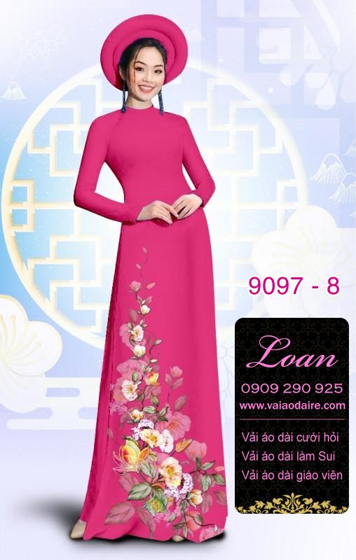 Vải áo dài hoa 3D