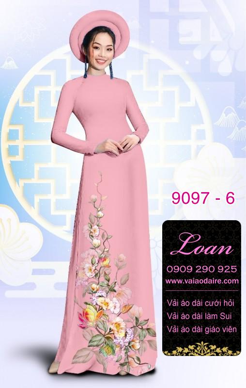 Vải áo dài hoa 3D